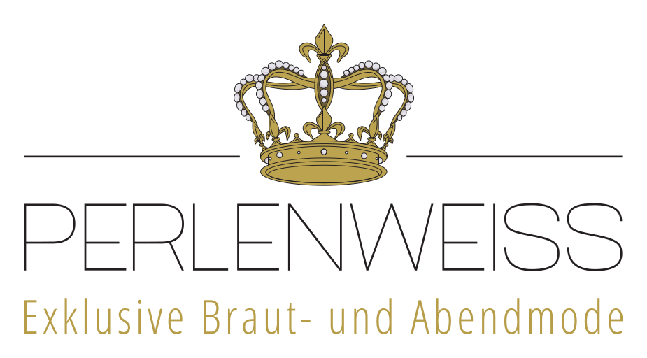 Logo Perlenweiss, Exklusive Braut- und Abendmode